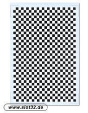 decal chequered sheet black and white